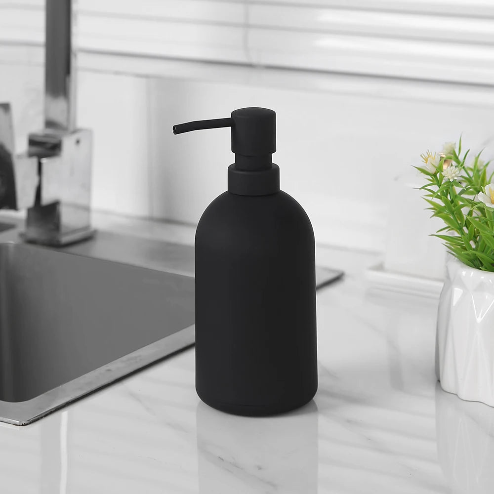 Distributeur Savon Noir Mat Grande Capacité 480ml