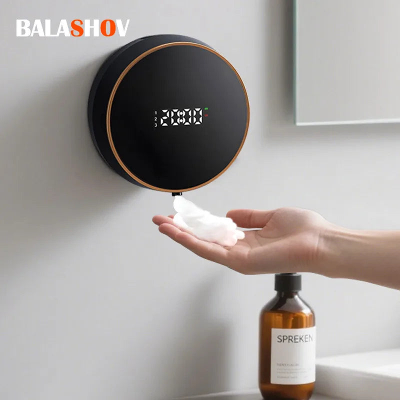 Distributeur Savon Mousse Mural Automatique Écran LED Capteur Infrarouge
