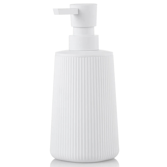 Distributeur Savon Rayé Mat Blanc - 250ml