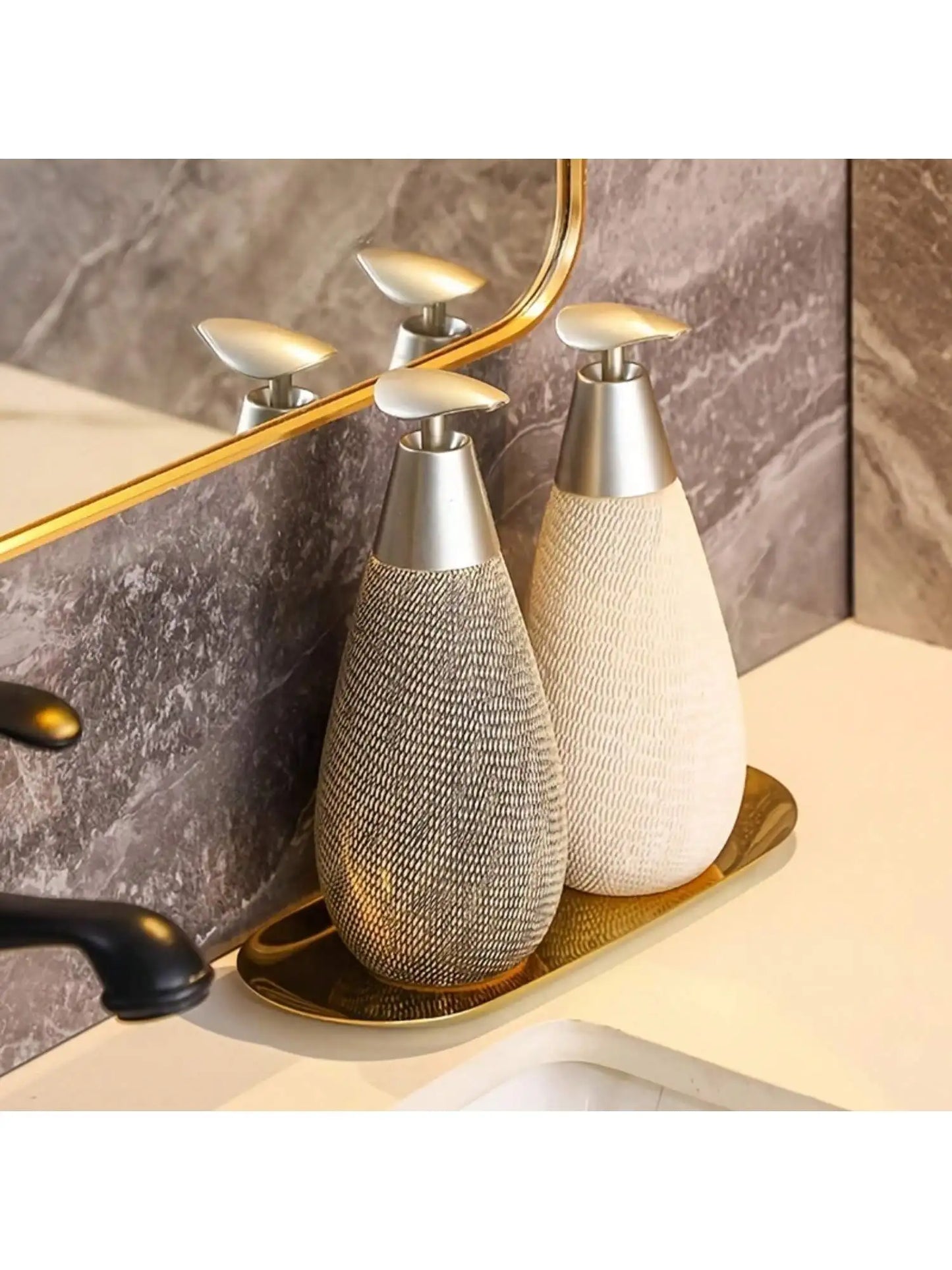 Distributeur Savon Céramique Rétro Blanc - Modèle Haut