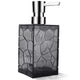 Distributeur Savon Acrylique Transparent Anti-Rouille Noir - 320ml