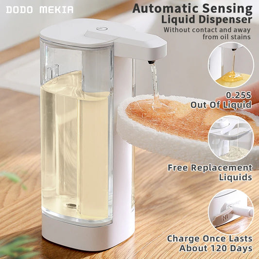 Distributeur Savon Automatique Cuisine Intelligent 500ml Rechargeable Capteur