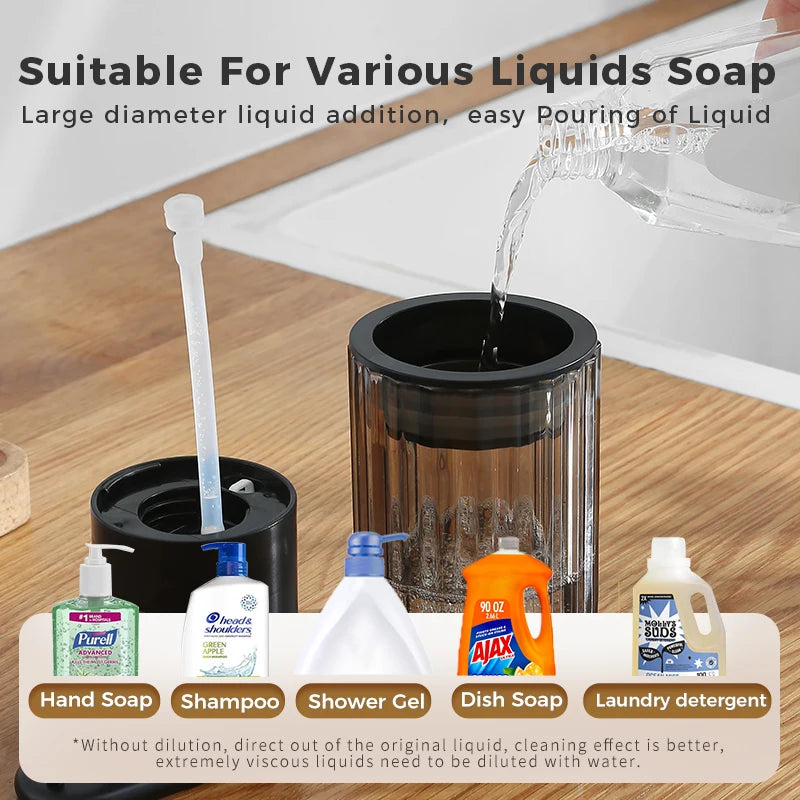 Distributeur Savon Liquide Automatique Cuisine 300ml USB Rechargeable Sans Contact