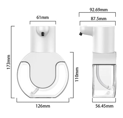 Distributeur automatique de savon mousse et gel 420 ml avec réservoir transparent
