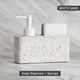 Set Distributeur Savon Cuisine Pierre Sable Blanc