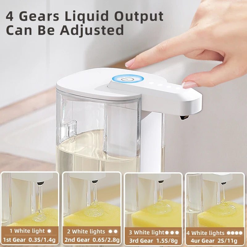 Distributeur Savon Automatique Cuisine Intelligent 500ml Rechargeable Capteur