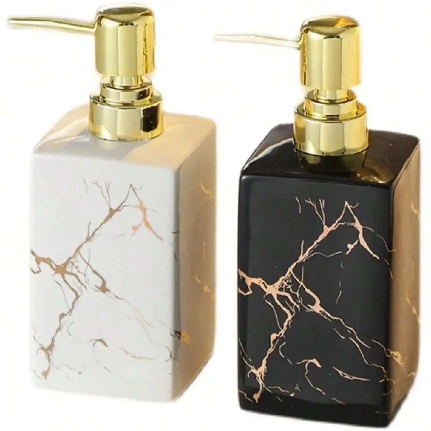 Distributeur Savon Céramique Européen Noir - 350ml