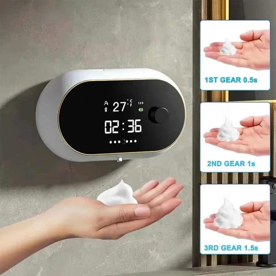 Distributeur Savon Mural Automatique 450ml Capteur Induction Rechargeable Sans Contact