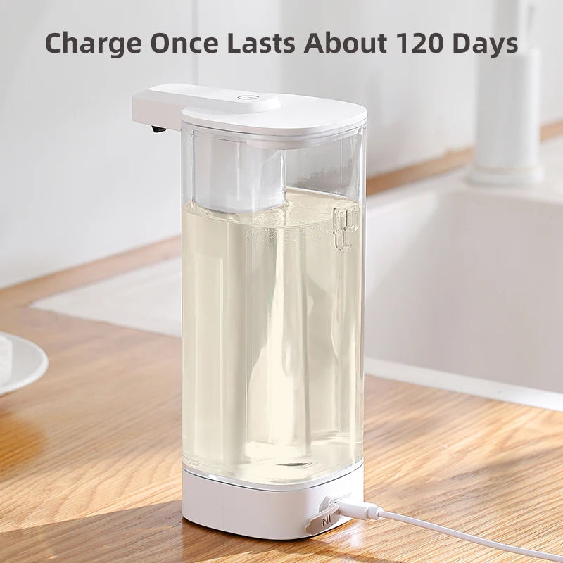 Distributeur Savon Automatique Cuisine Intelligent 500ml Rechargeable Capteur