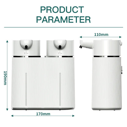 Distributeur électrique de savon double tête sans contact pour lavage des mains