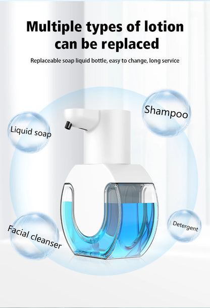 Distributeur automatique de savon mousse et gel 420 ml avec réservoir transparent