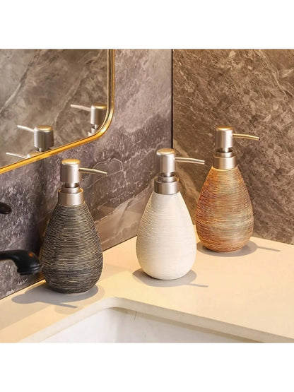 Distributeur Savon Céramique Rétro Blanc - Modèle Court
