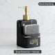 Set Distributeur Savon Cuisine Pierre Marbre Noir