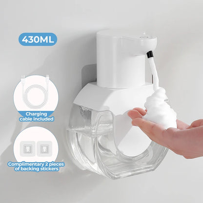 Distributeur Mural Automatique Mousse 500ml Blanc - P3