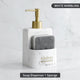 Set Distributeur Savon Cuisine Pierre Marbre Blanc Compact
