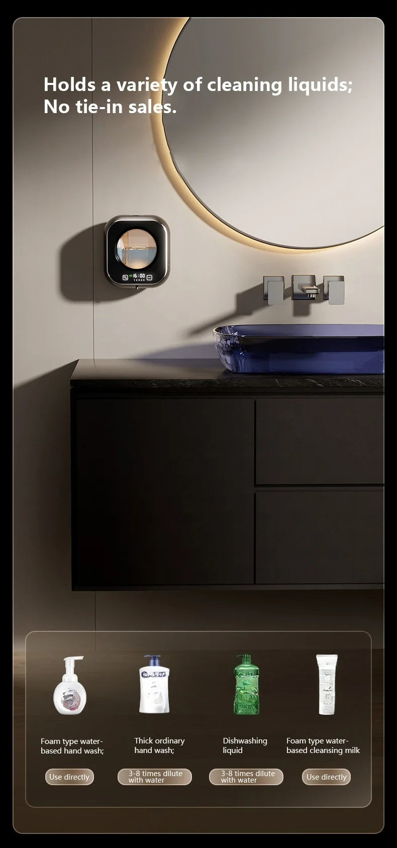 Distributeur automatique de savon mousse sans contact