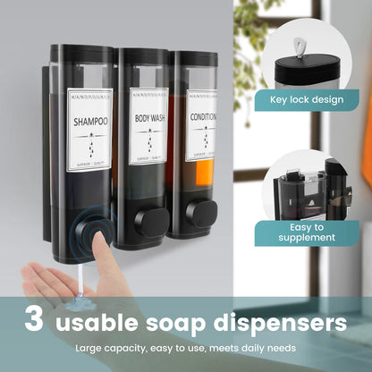Distributeur mural de savon rechargeable pour salle de bain et cuisine
