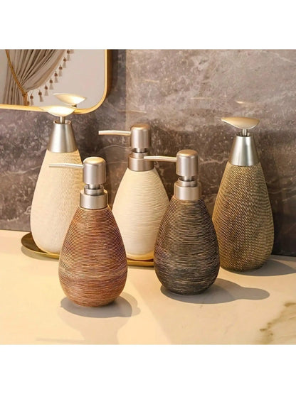 Distributeur Savon Céramique Rétro Blanc - Modèle Court