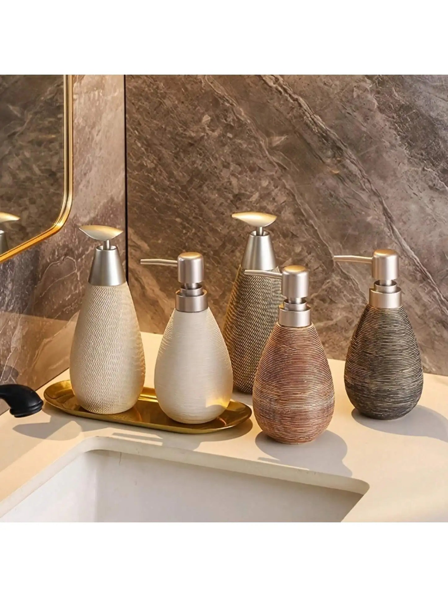 Distributeur Savon Céramique Rétro Blanc - Modèle Court