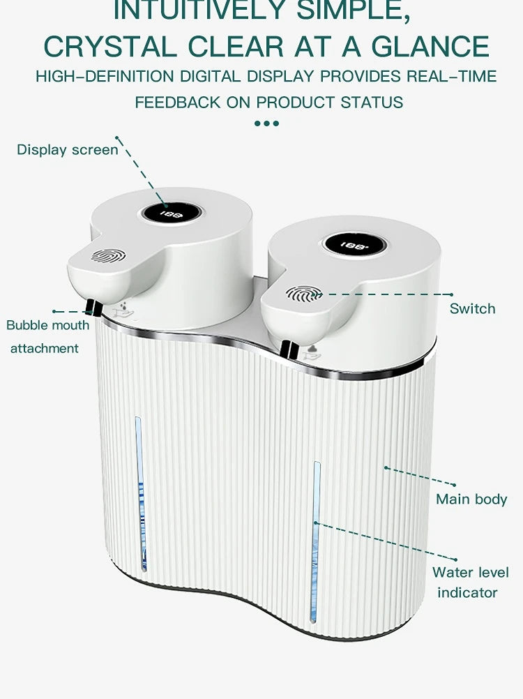 Distributeur électrique de savon double tête sans contact pour lavage des mains