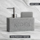 Set Distributeur Savon Cuisine Pierre Gris Sable