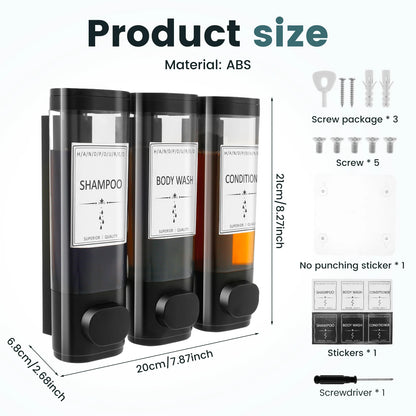 Distributeur mural de savon rechargeable pour salle de bain et cuisine