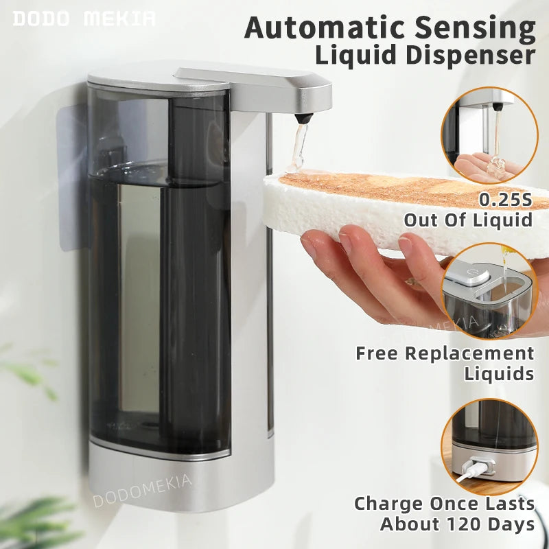 Distributeur Savon Cuisine Automatique Noir - Modèle P13