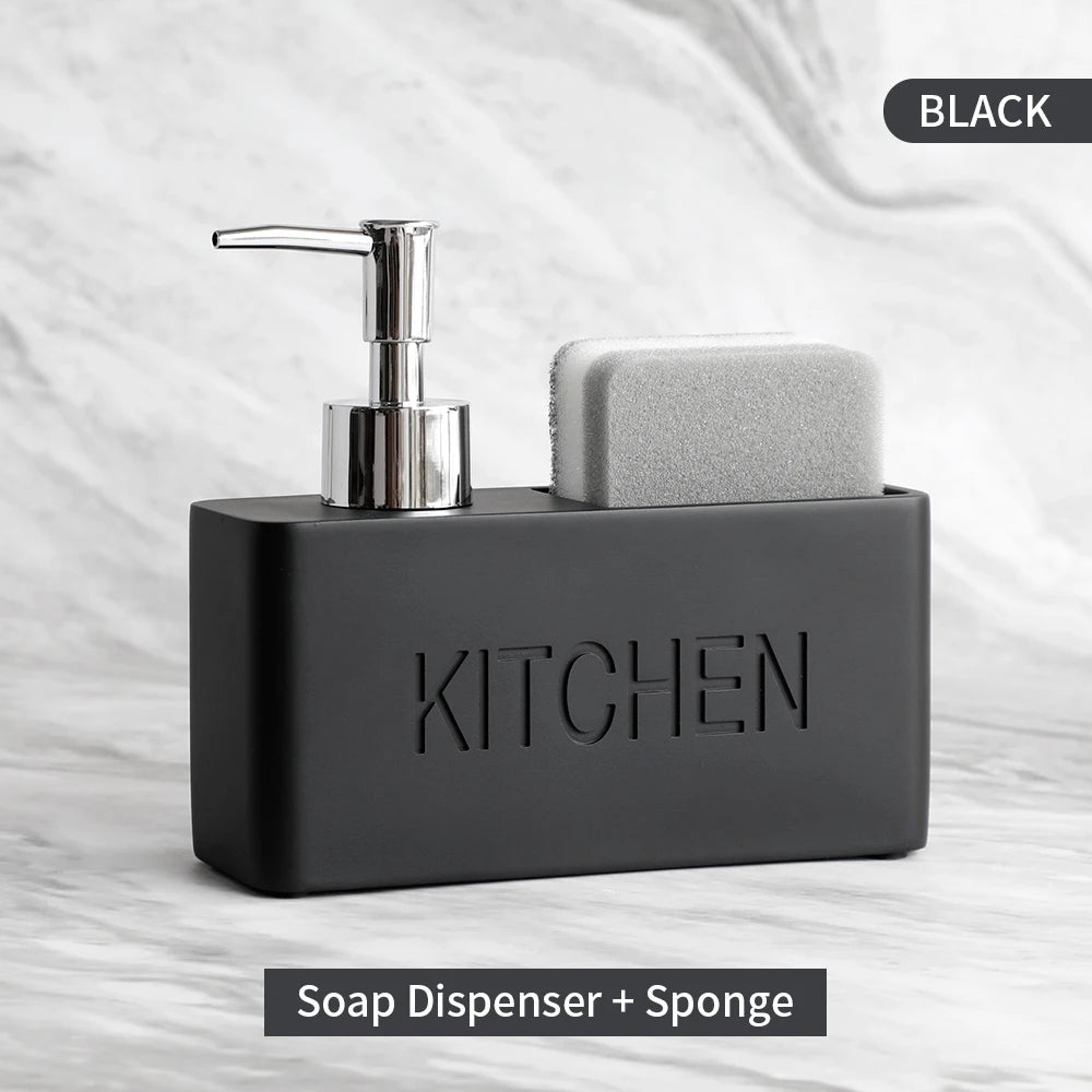 Set Distributeur Savon Cuisine Pierre Noir