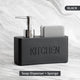 Set Distributeur Savon Cuisine Pierre Noir