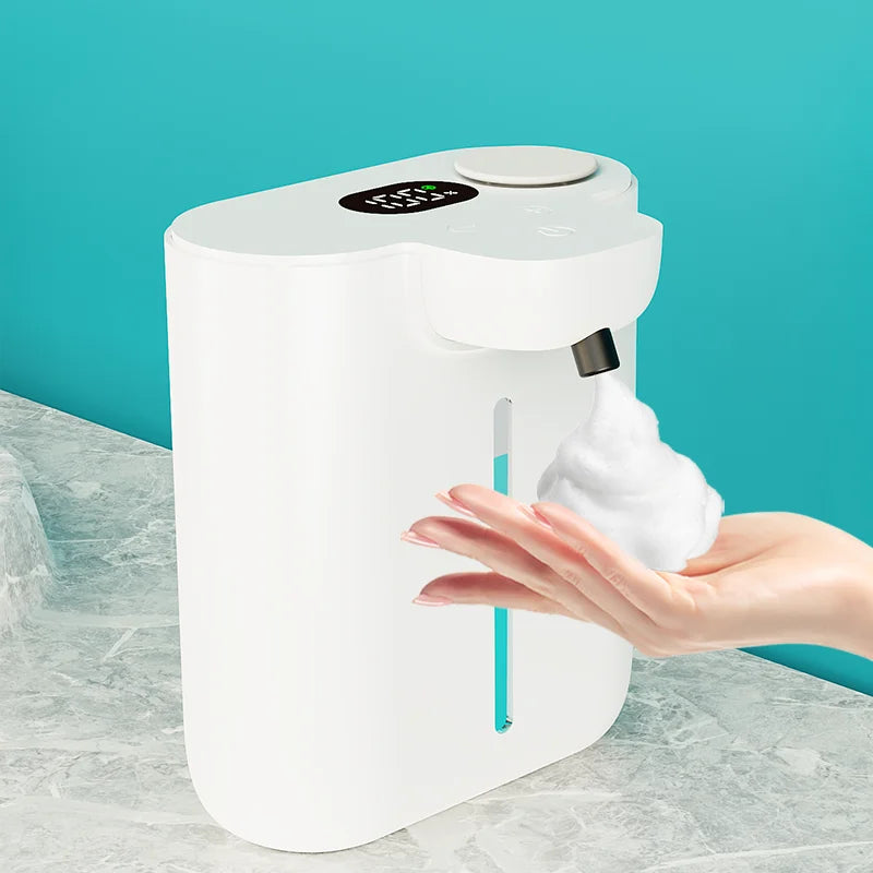 Distributeur Savon Automatique 500ml Blanc - Gel - Écran LED