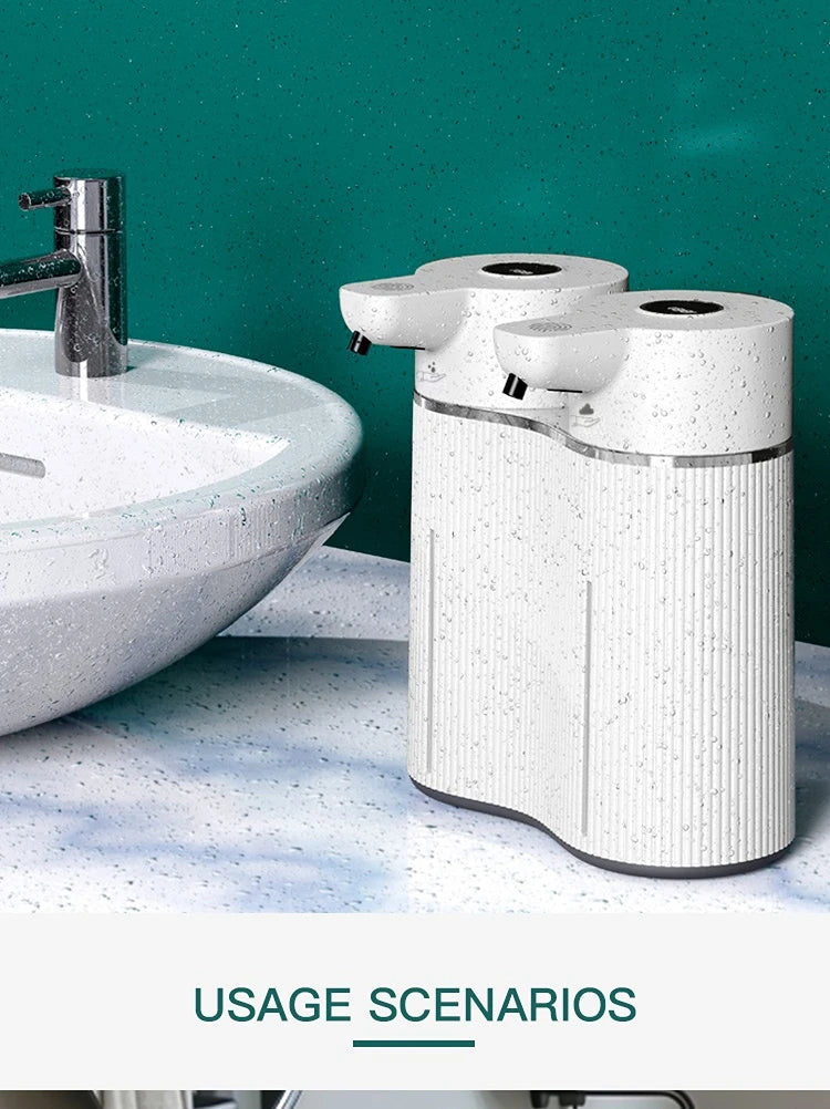 Distributeur électrique de savon double tête sans contact pour lavage des mains