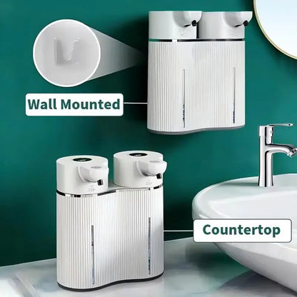 Distributeur électrique de savon double tête sans contact pour lavage des mains