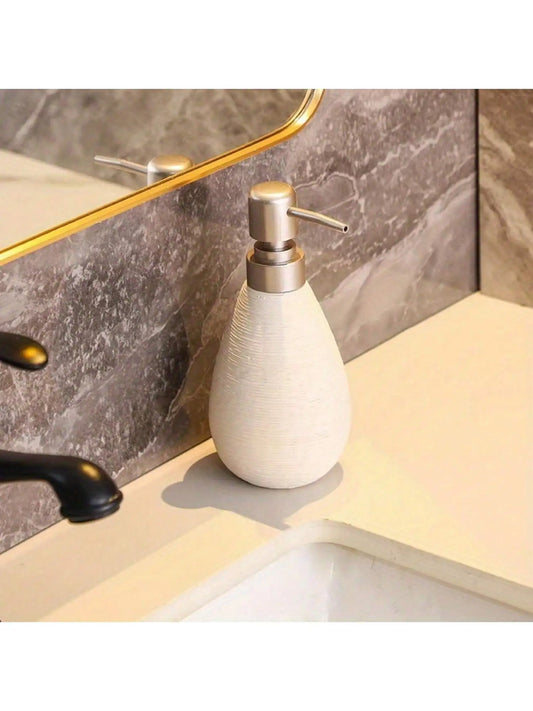 Distributeur Savon Céramique Rétro Blanc - Modèle Court