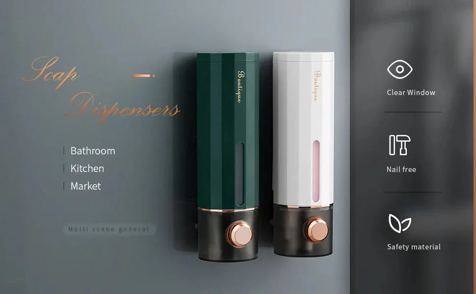 Distributeur mural de savon sans perçage pour salle de bain
