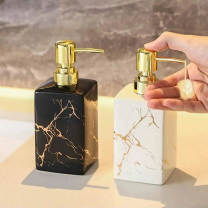 Distributeur Savon Céramique Européen Noir - 350ml
