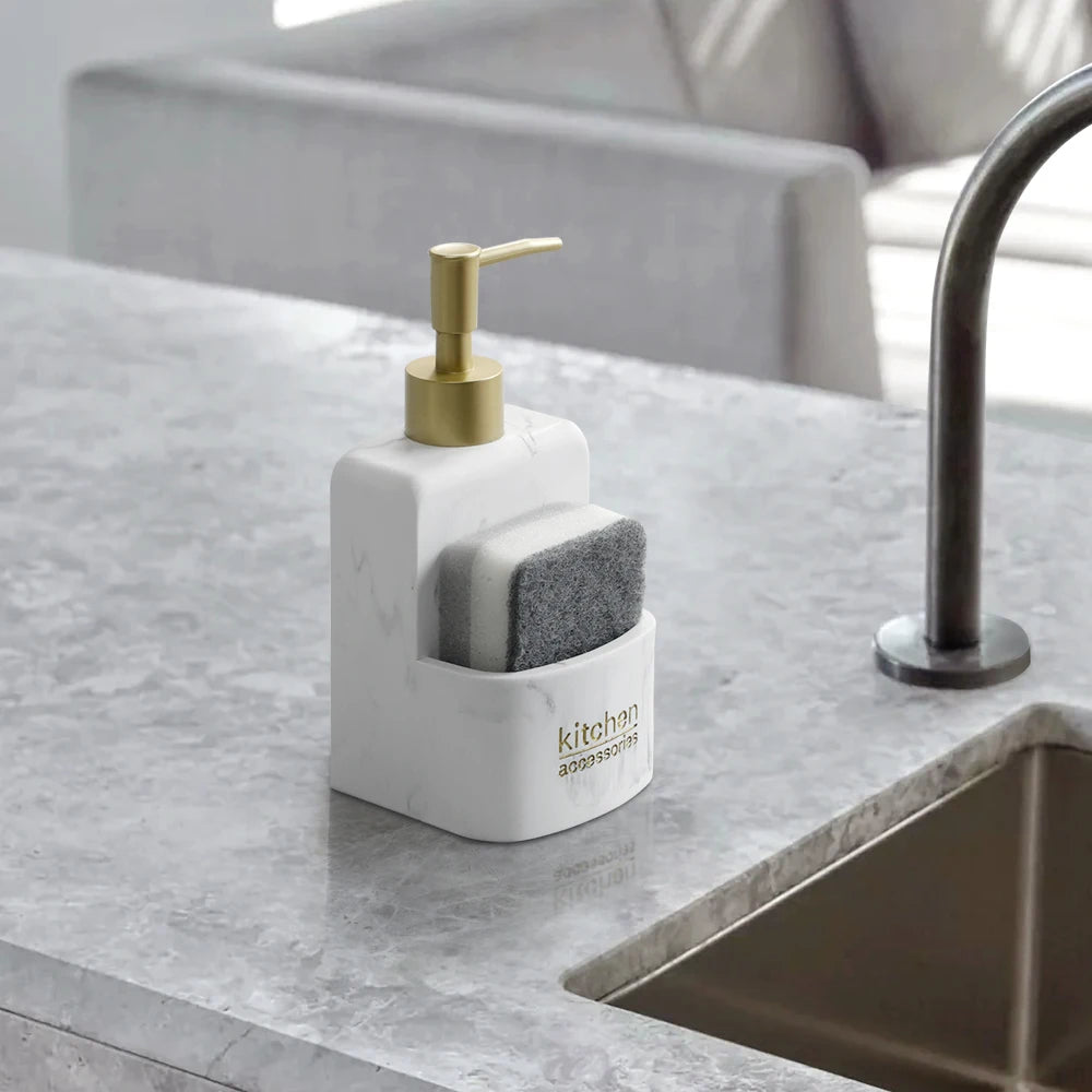 Set Distributeur Savon Cuisine Pierre Blanc Compact