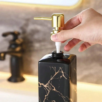 Distributeur Savon Céramique Européen Noir - 350ml