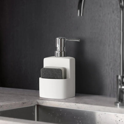 Set Distributeur Savon Cuisine Pierre Marbre Noir