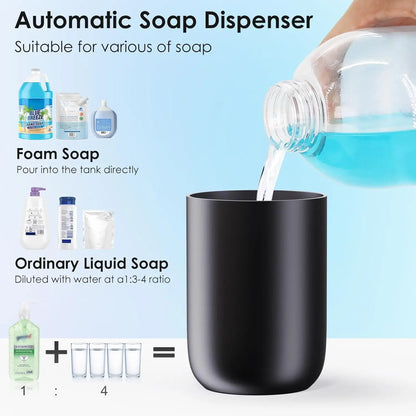 Distributeur Savon Mousse Automatique Blanc IPX5 USB-C - 300ml