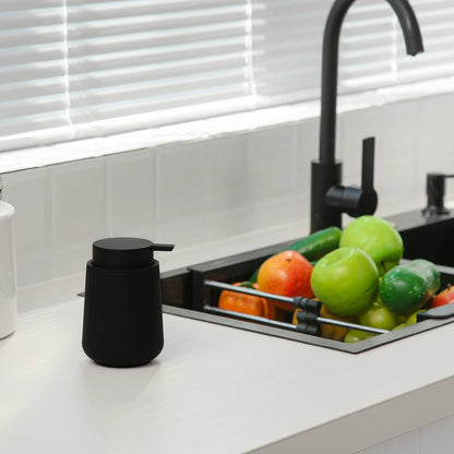 Distributeur Savon Mousse Minimaliste Noir - 320ml