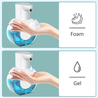 Distributeur automatique de savon mousse et gel 420 ml avec réservoir transparent