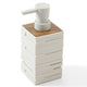 Distributeur Savon Beige Finition Bois de Teck