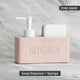 Set Distributeur Savon Cuisine 4 en 1 Pierre Sable Jaune