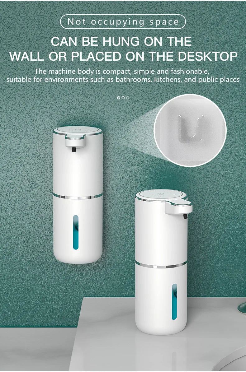 Distributeur mural automatique de savon mousse et gel 380 ml