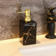 Distributeur Savon Céramique Européen Noir - 350ml