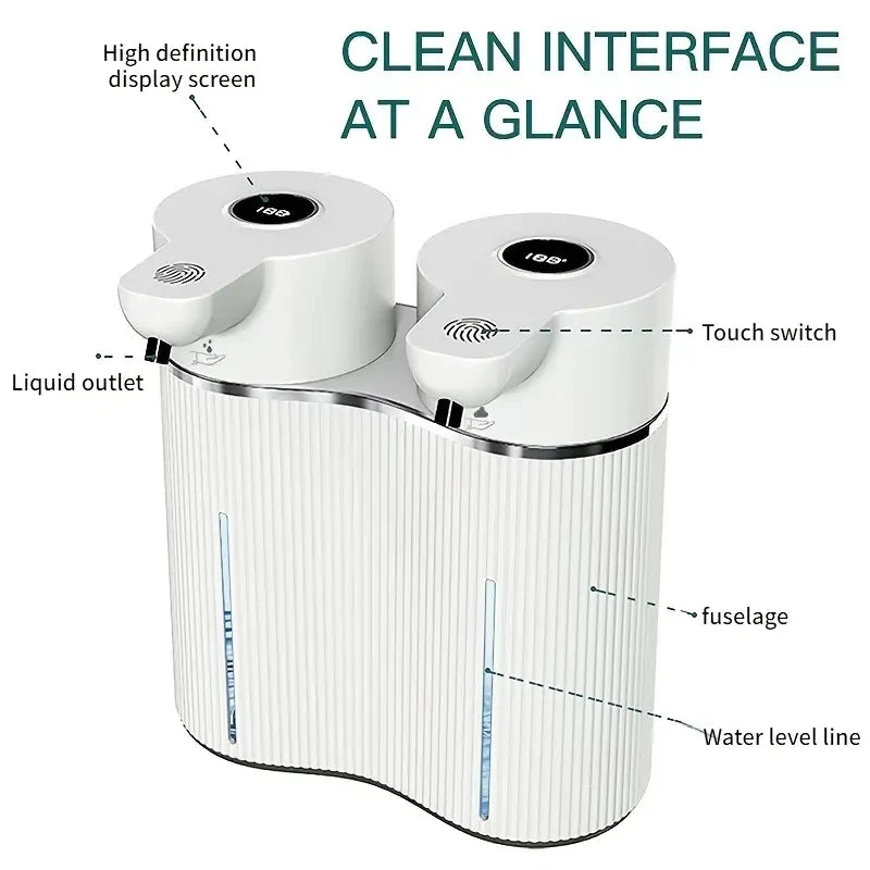 Distributeur électrique de savon double tête sans contact pour lavage des mains