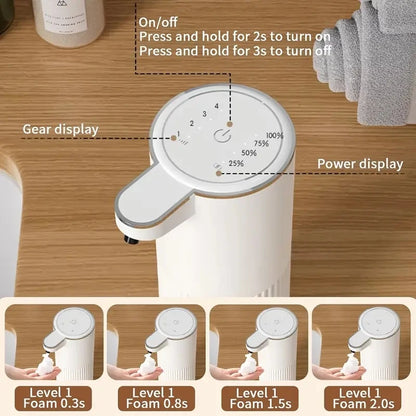 Distributeur Savon Automatique 360ml Blanc - Mousse