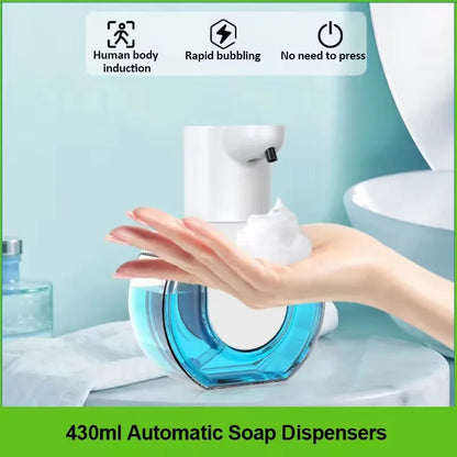 Distributeur Savon Automatique 420ml Blanc - Gel - Usage Intensif
