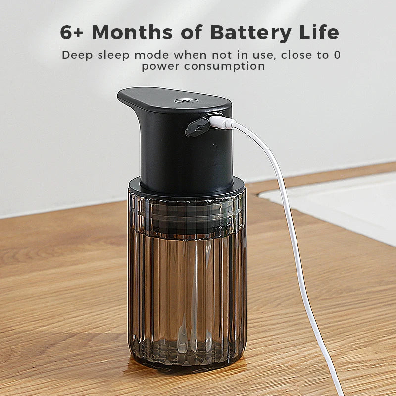Distributeur Savon Liquide Automatique Cuisine 300ml USB Rechargeable Sans Contact
