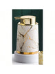 Distributeur Savon Céramique Marbre Luxe Blanc - 400ml
